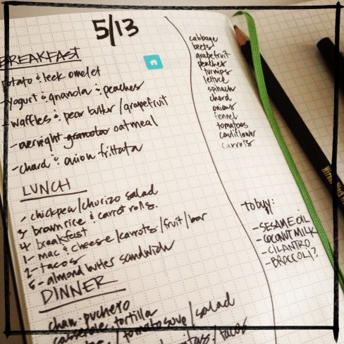 vegetarian meal plan - 5/13/2013 | aneelee.wordpress.com