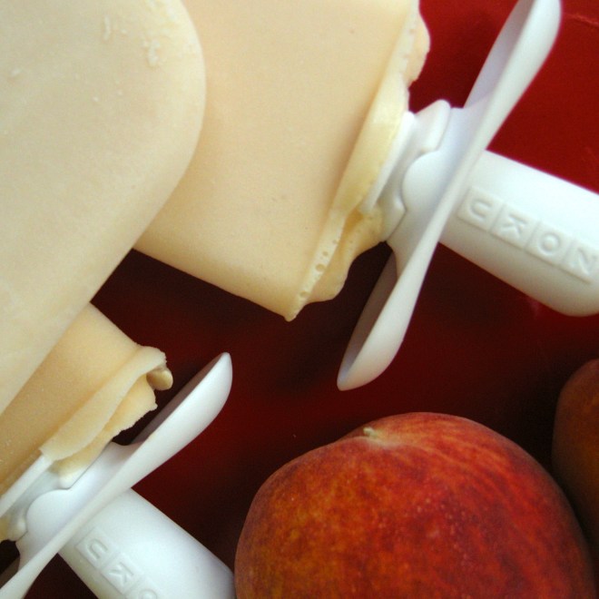 Creamy Peach-Yogurt Popsicles