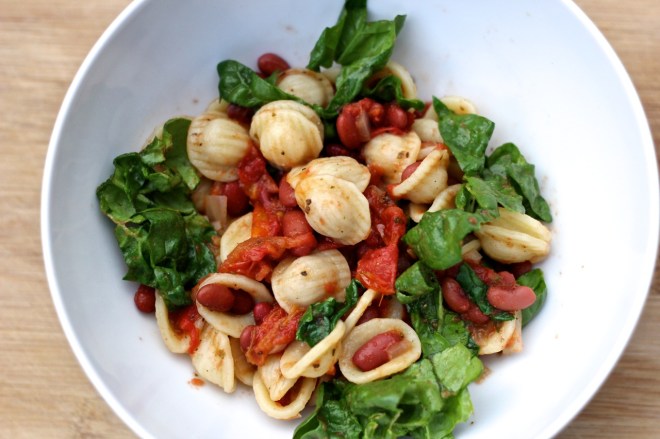 pasta and beans dinner | aneelee.wordpress.com